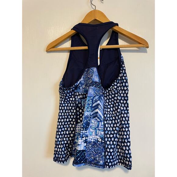 Tommy Bahama Active Patchwork Tankini top tummy control UV protection Size Sp - Picture 2 of 6